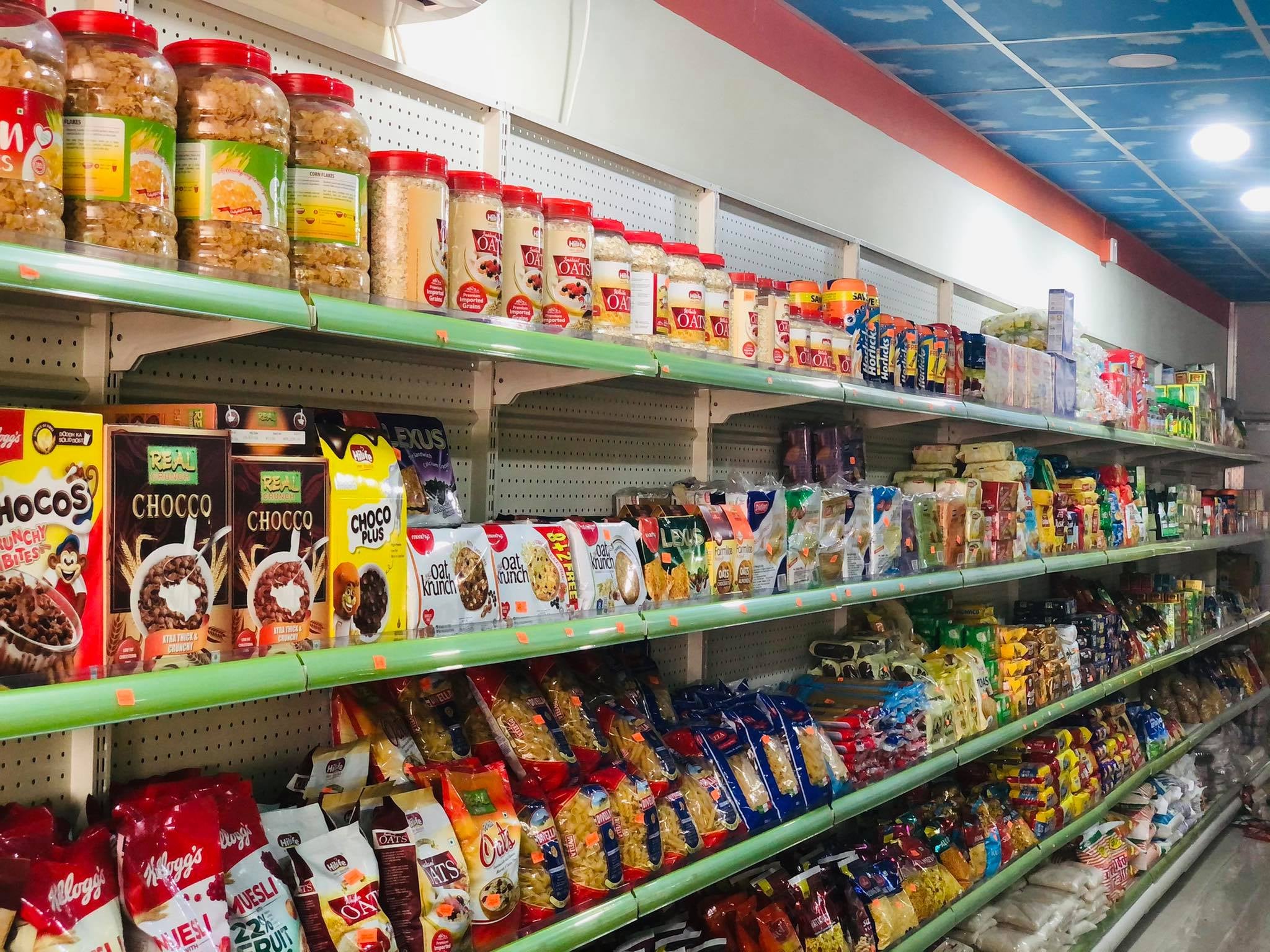 Man holding rice bag in store